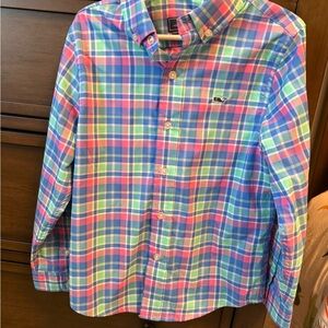 Vineyard Vines Kids button down Plaid Shirt